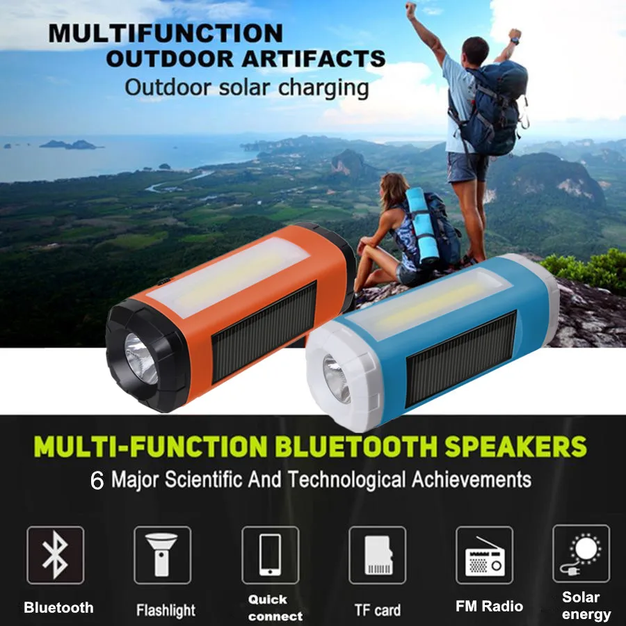 AIDISITE bluetooth динамик на солнечной батарее беспроводной светодиодный фонарик