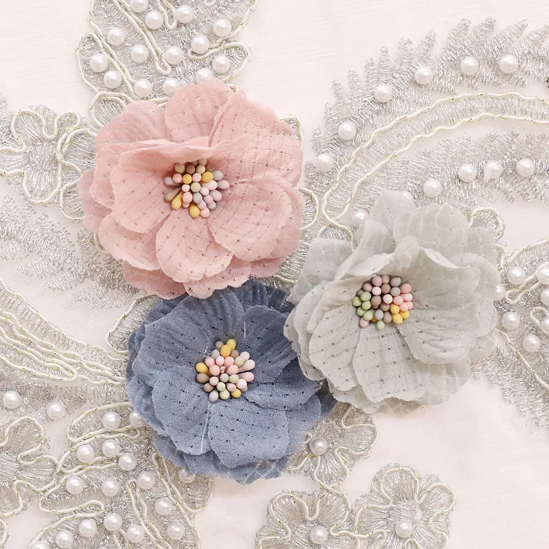 Весна 2020 Женский комплект 2 шт. Бисероплетение Цветок блесток футболки с коротким