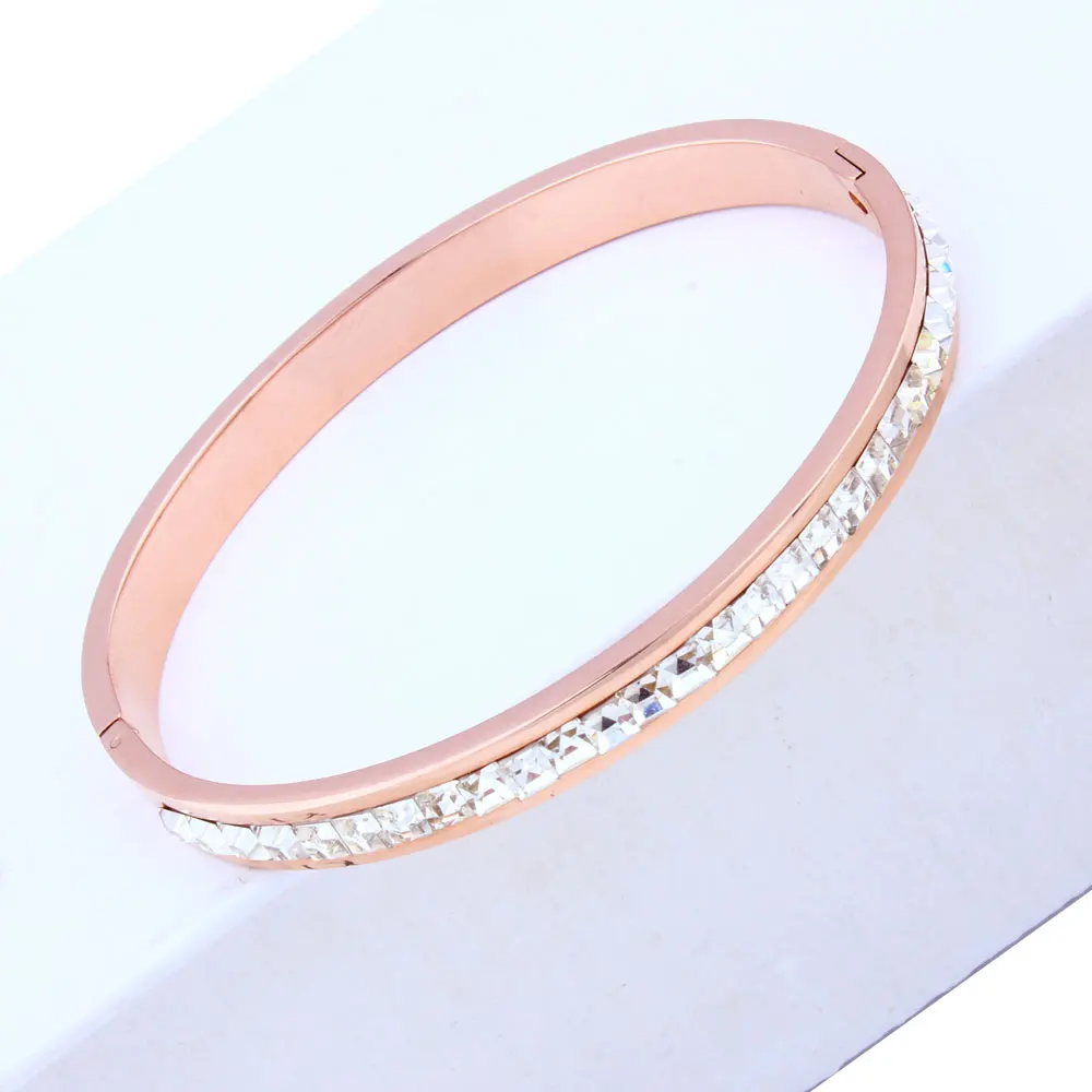 OUFEI браслет из нержавеющей стали розового золота для женщин роскошный новые