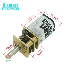 1 шт. Bringsmart N20 микро мотор электрический мотор редуктора 3 в 6 в 12 В 15/30/50/60/100/200/300/500/600/1000/1500 об/мин