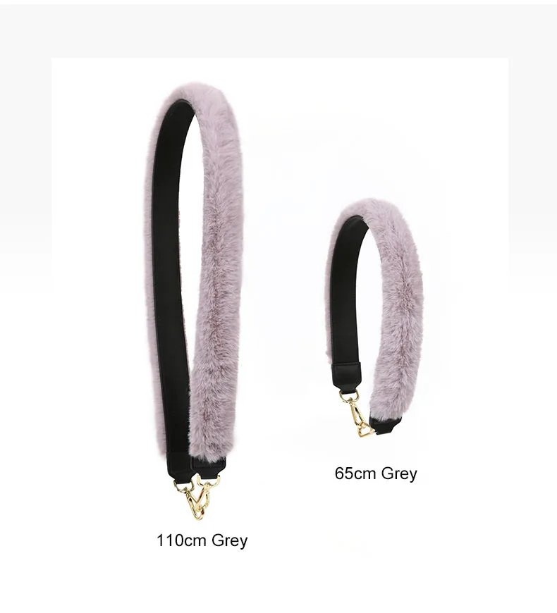 IMIDO зимняя кожаная меховая сумка ремешки для женщин сумка Замена Наплечные Аксессуары для ремней на сумку меховой шар короткий длинный ремень STP082