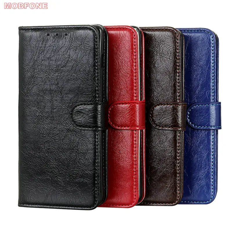 Кожаный чехол для Huawei P Smart роскошный флип-чехол с подставкой из ПУ силикона чехлы