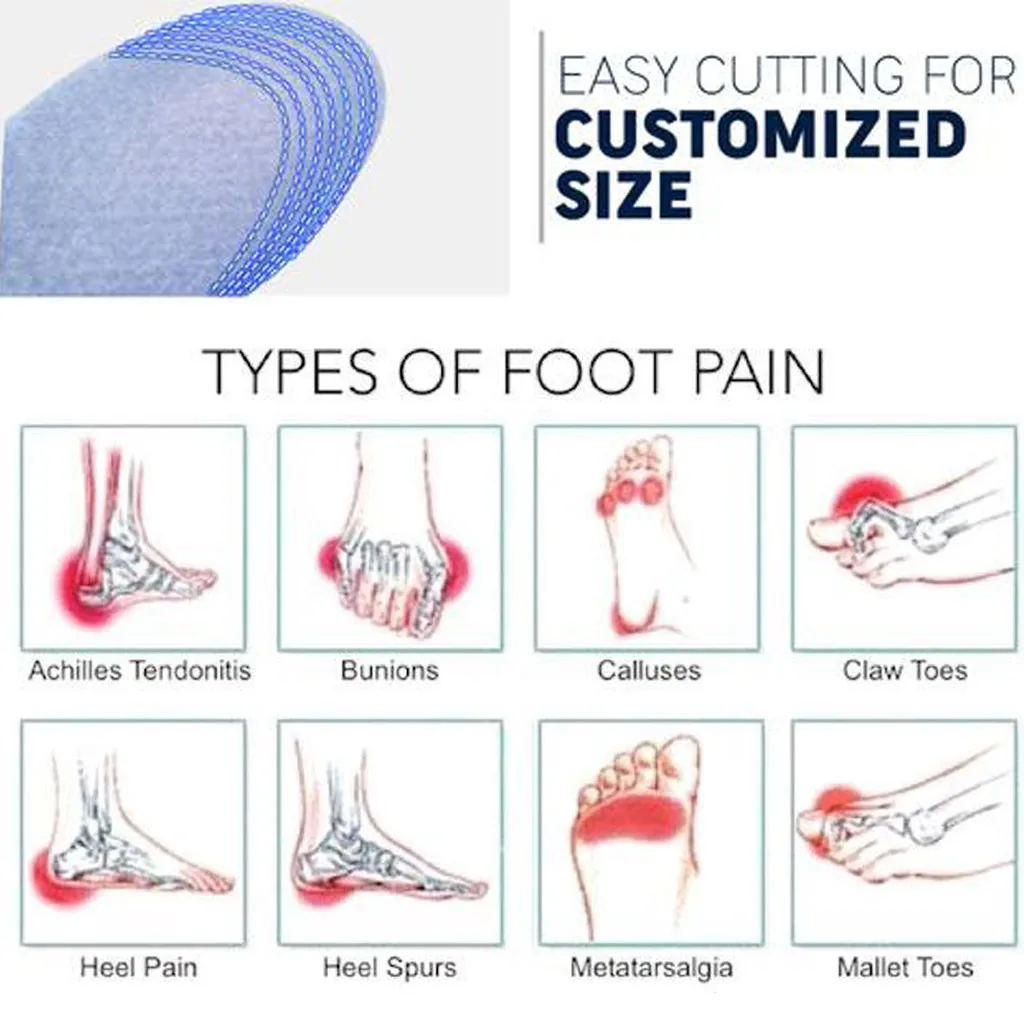 Популярный удобный инструмент для ухода за ногами ультра гибкие гелевые стельки