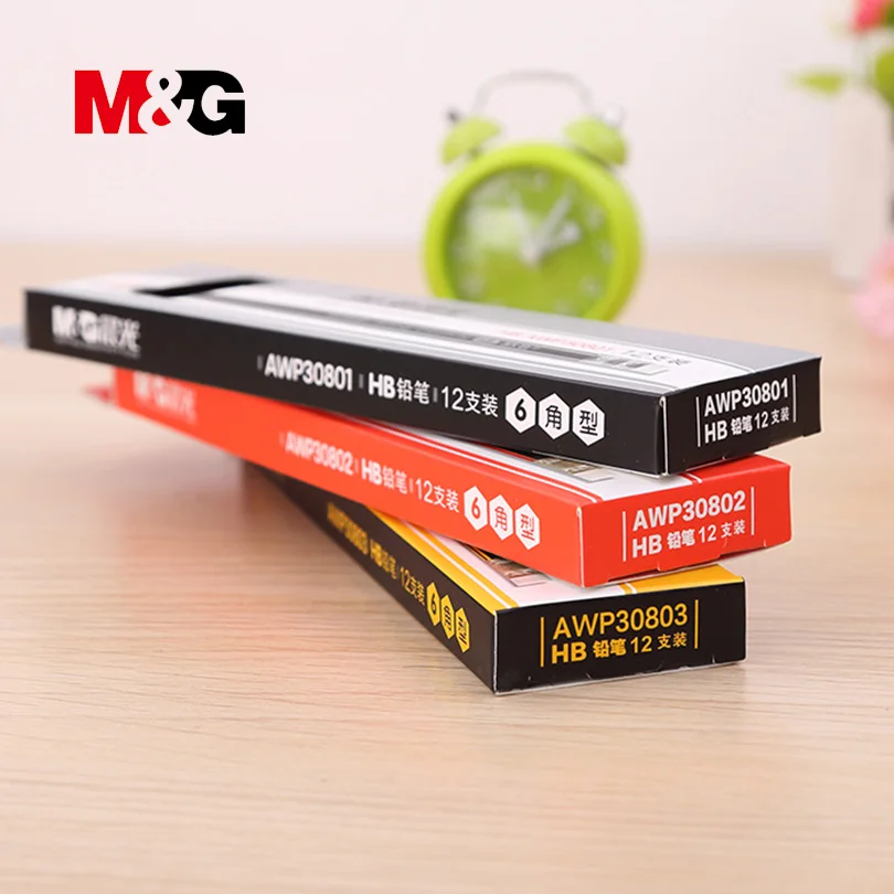 Карандаши M &amp G HB из необработанной древесины стандартные для рисования одежды