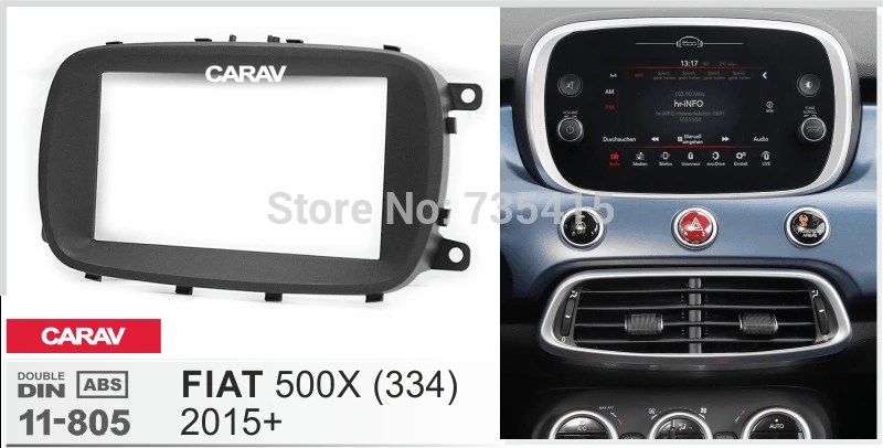 Din Fascia Для FIAT 500X (334) 2015 + Радио CD DVD стерео панель тире крепление отделка комплект