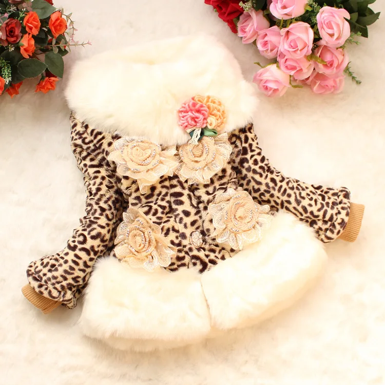 Furry 2018 Winter Warm Fur Coat Turn-down Collar Four Flowers Kids Clothes Casaco Infantil Menina Teenage Girls Overcoat XL436 | Детская