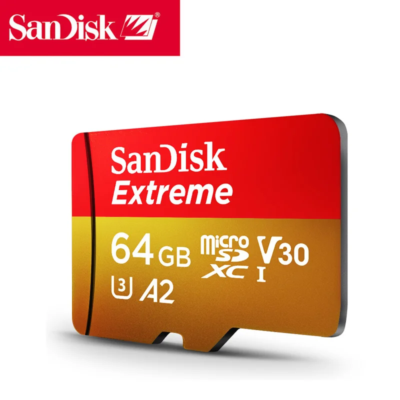 Sandisk карта памяти Micro SD 64 ГБ с sd адаптером|Карты памяти| |