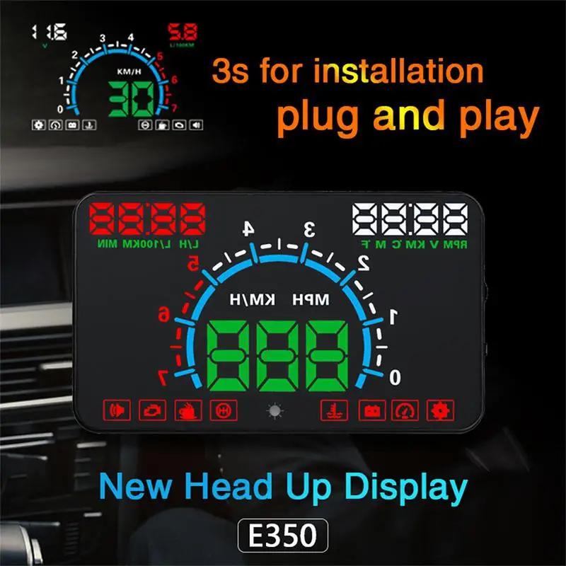 BEESCLOVER 5 8 &quotHud OBD2 цифровой универсальный проекционный дисплей автомобильный