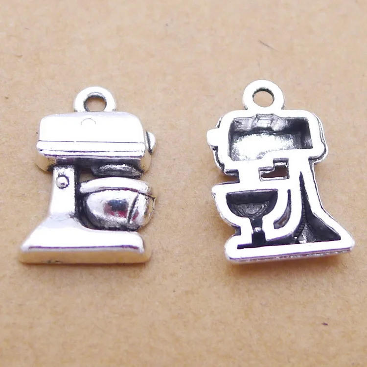 50pcs Coffee machine Charms Antique silver pendants11*17mm 1.3g Handmade Jewelry Making DIY Supplies European Alloy accessories