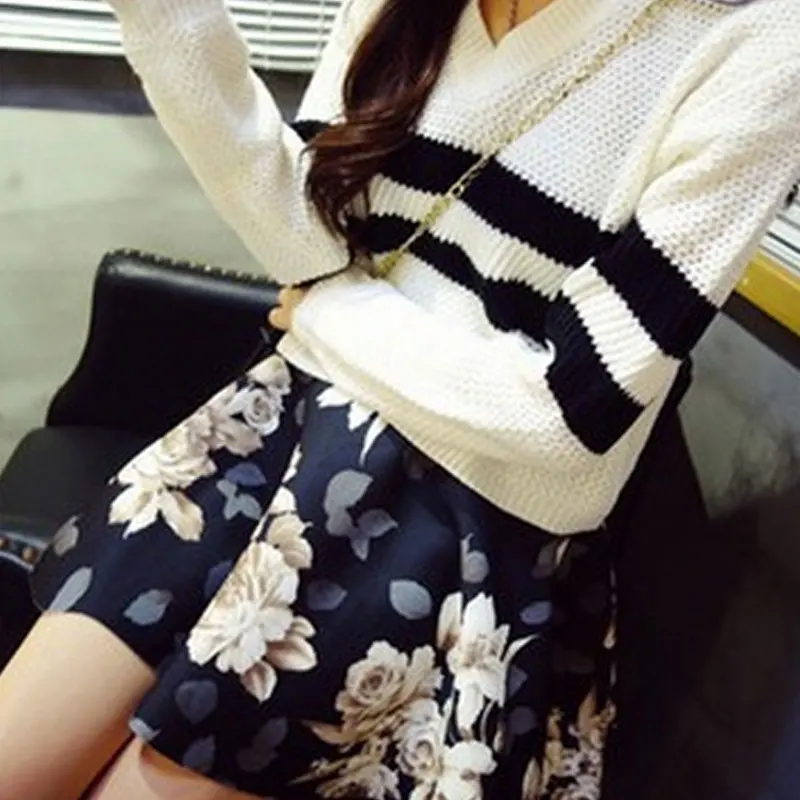 Женщины Осень Свитера И Пуловеры 2017 Моды С Длинными Рукавами О-Образным Вырезом