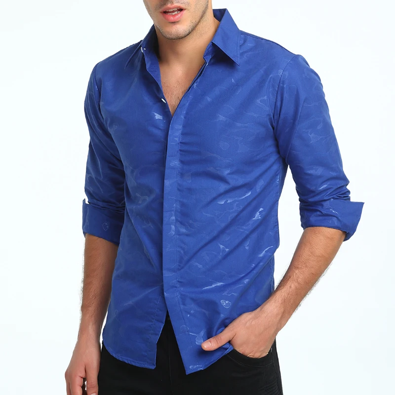 Бренд 2018 г. модные мужские рубашки с длинными рукавами Топы корректирующие