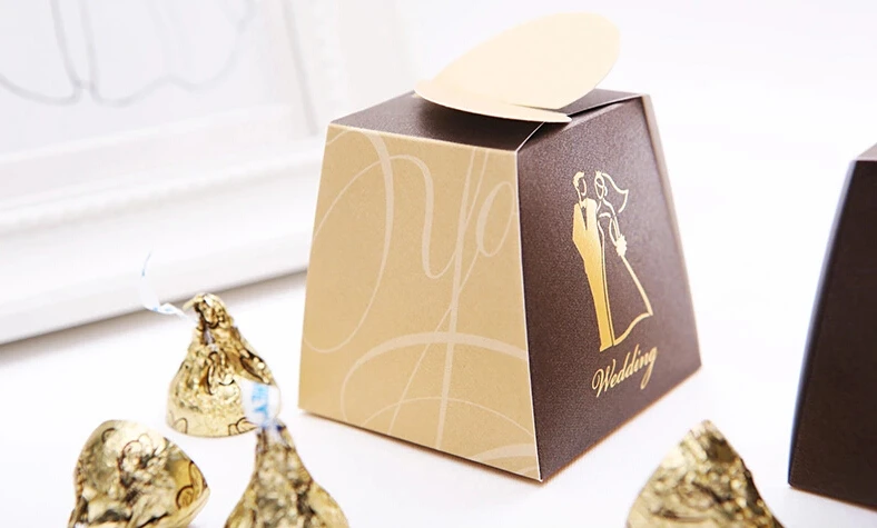 Романтический подарок мешок Кофе Цвет элегантные роскошные украшения лазерная