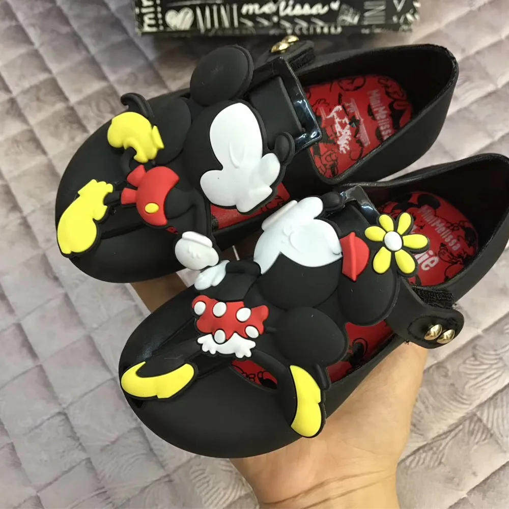 Мини сандалии Melissa Ultragirl Twins прозрачная обувь для девочек детская с Микки Маусом