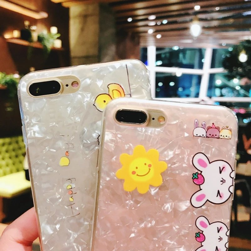 Модный чехол для телефона iPhone 7 с мультяшным Кроликом iPhone7 X 6 6S 7Plus 8 Plus женщин |
