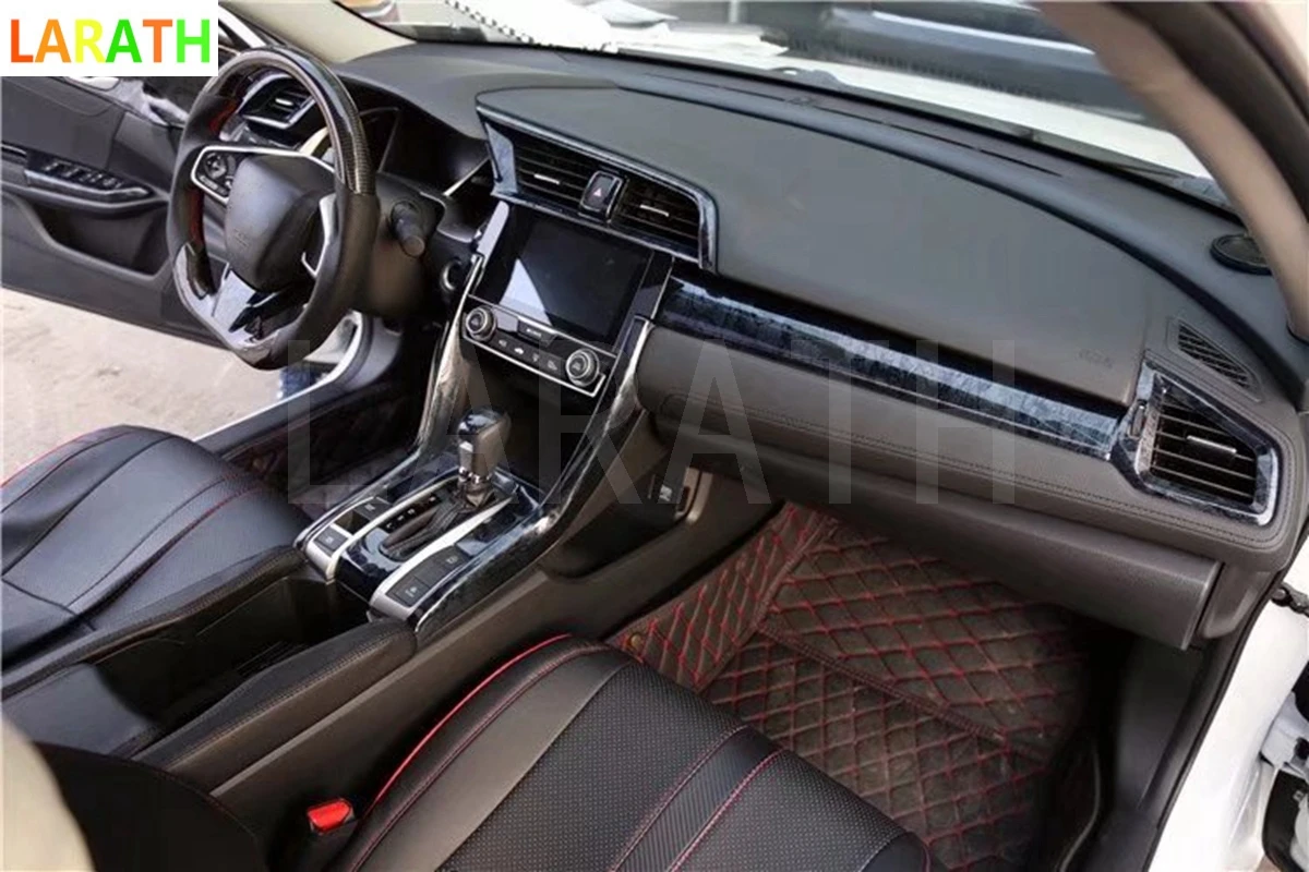 28 шт. для Honda Civic 2016 2017 2018 10 поколения ABS углеродное волокно краска Передняя панель