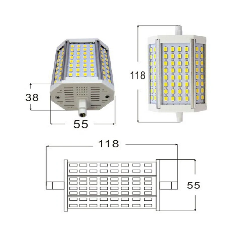 30 Вт J118mm R7S LED свет samsung SMD5630 светодиодный источник прожектор лампа теплый