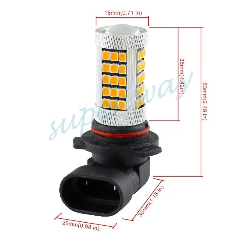 Желтая/желтая 9006 HB4 63-SMD 63SMD автомобильная лампа дальнего света яркая чем 33