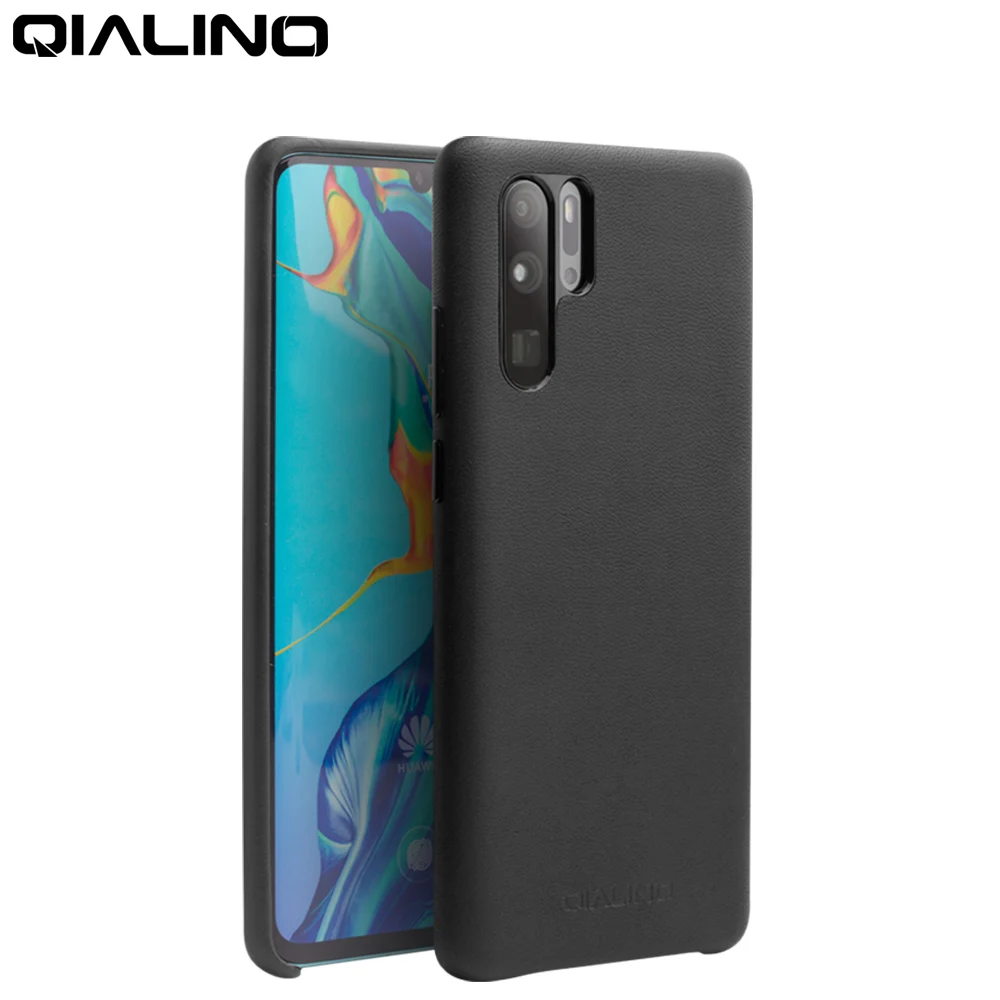 

QIALINO Luxury Genuine Leather Back Cover for Huawei P30 Pure Handmade Ultra Thin Phone Case for Huawei P30 Pro 6.47 inches