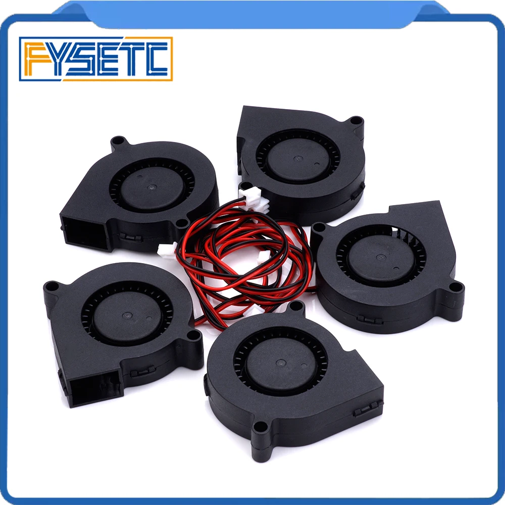 Sopro Radial Cooling Fan Sleeve Bearing para Impressora 3d Eletrônica Prusa Mk3s Mk3s Mais 5x Duplo 12v dc 5015 50x50x15 mm