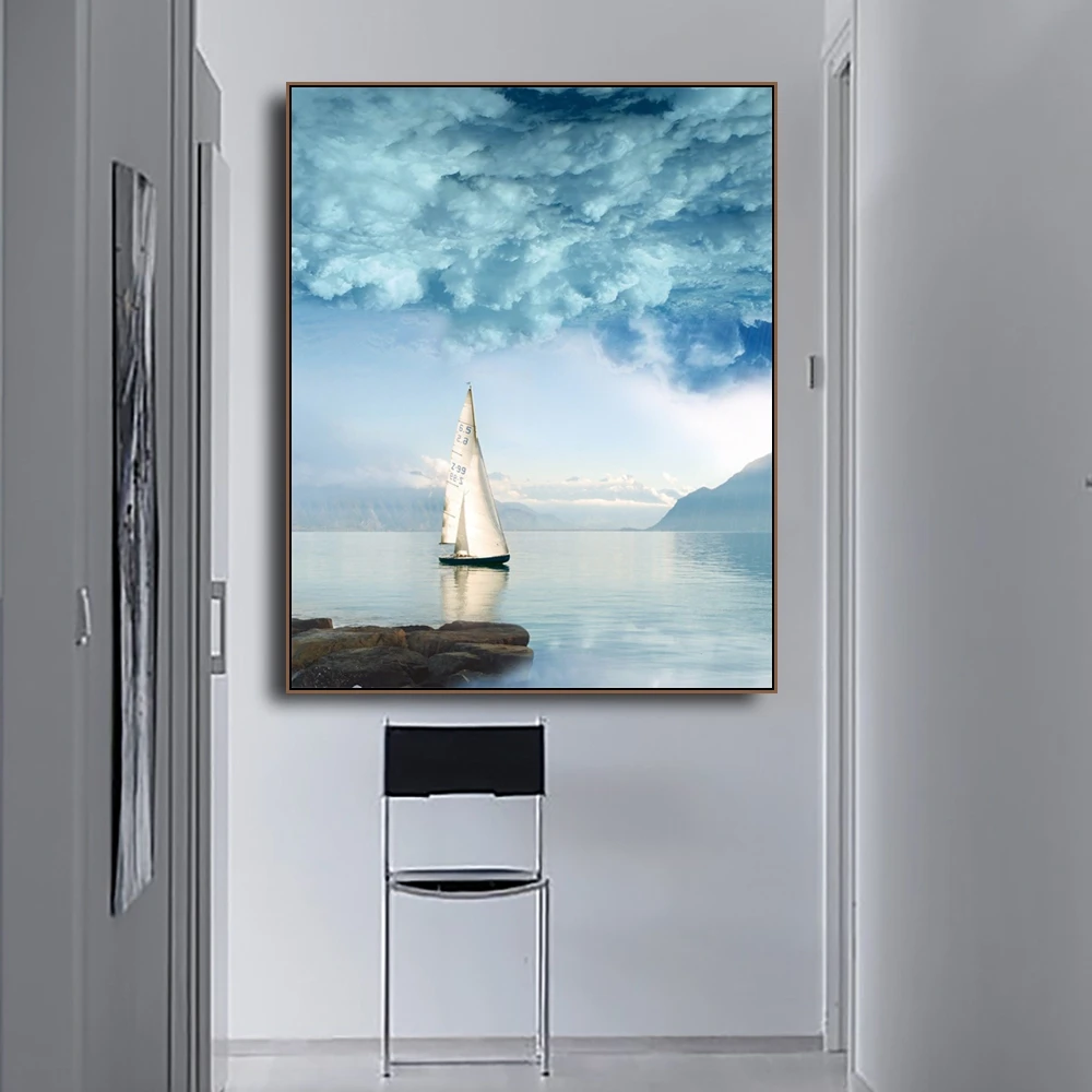 

Seascape Posters Prints Sailboat Canvas Painting Wall Art Decor Picture Modern Home Decoration For Living Room Bedroom Artwork