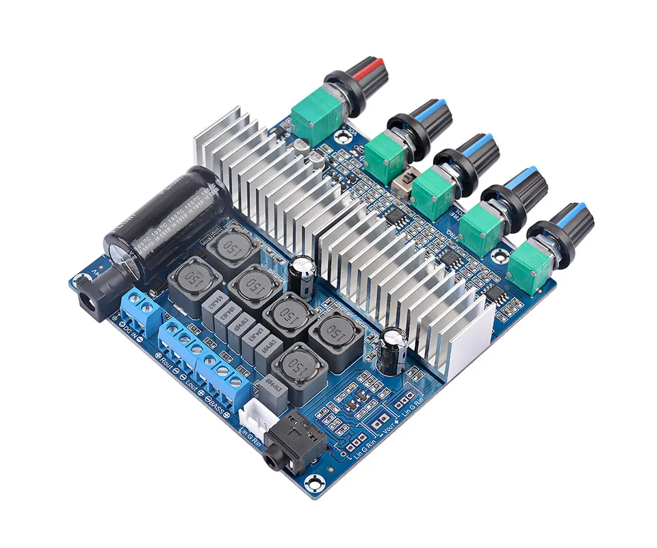 AIYIMA HIFI цифровой усилитель мощности TPA3116D2 2,1 высокомощная плата двухканальный стерео 12-24 в сабвуфер басовая плата в сборе