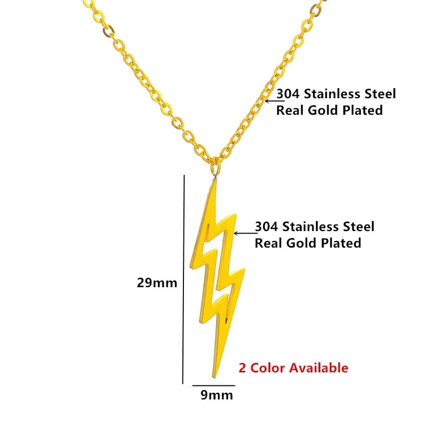 Женское Ожерелье из нержавеющей стали Thunder Strike ювелирное изделие серебряного
