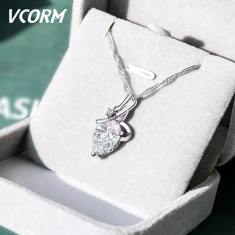 White VCORM, пара, первоначальное ожерелье с кристаллами в виде сердца, женское, эффектное, милое и романтичное, ностальгическое, модное ожерелье,, богемное ювелирное изделие - Окраска металла: White