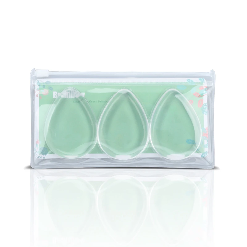 Силиконовая губка для макияжа Brainbow 3 шт./упак . Желейная косметическая лица