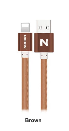 NOHON 8-контактный usb-кабель для быстрой зарядки для Apple iPhone 8, 7, 6 Plus, 5, 5S, 5C, iPad, iPod, iOS 9, 10, usb-кабель для зарядки и синхронизации данных - Цвет: Brown