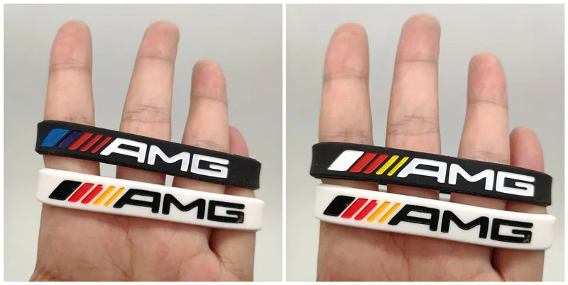 2 шт., силиконовый браслет AMG для мужчин и женщин, резиновый браслет на запястье, браслет для Mercedes Benz Club Fans, повязка на руку, Pulsera Pulseira
