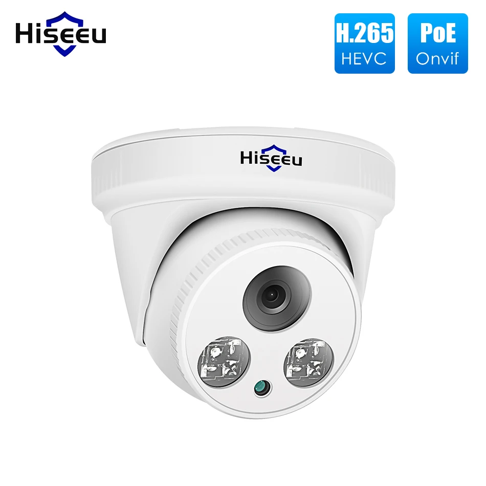 Hiseeu 2MP POE IP камера H.265 купольная камера 1080P ночное видение P2P Обнаружение движения ONVIF для PoE NVR 3,6 объектив приложение просмотр 30fps