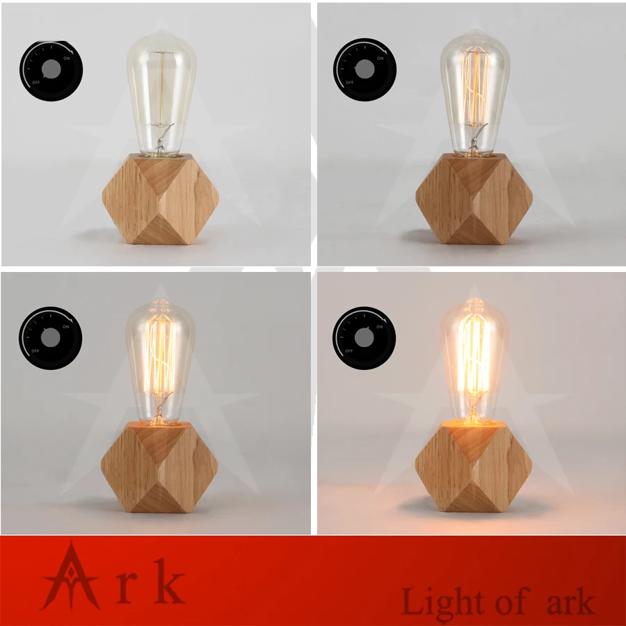 

Vintage Wood Table Lamp Fashonial Wood Light Modern Industrial lamp Beside desk Lamps Union Lighting Fixtures