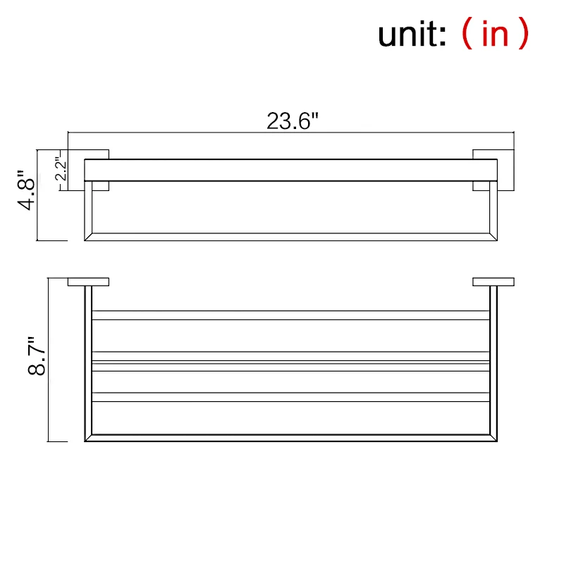Современная польская современный Нержавеющая сталь Ванная комната Полотенца