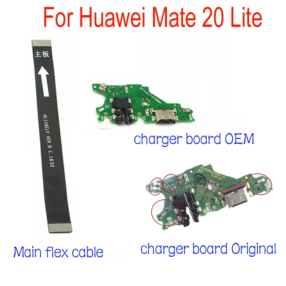 Для Huawei Mate 20 Lite USB порт для зарядки док станция разъем плата наушников аудио