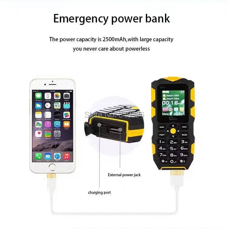 MOSTHINK Oeina XP1 IP68 Прочная Большая кнопка Водонепроницаемый телефон с двумя sim-картами 2500 мАч аккумулятор внешний аккумулятор функция мобильного телефона