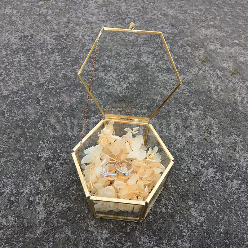 Футляр для кольца с геометрическим рисунком Свадебный декор винтажный