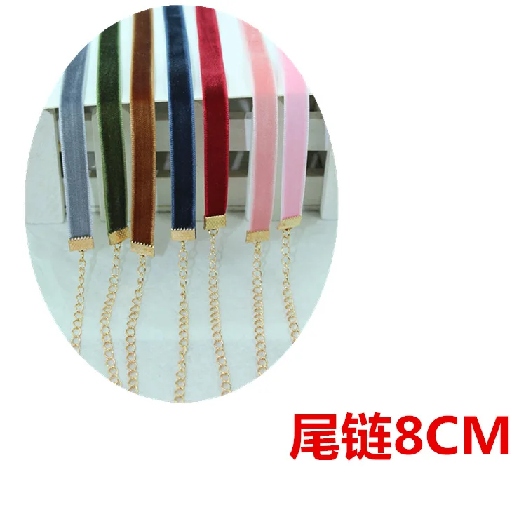 7 шт./лот женские Чокеры Модная бижутерия цветные фланелевые ожерелья для женщин