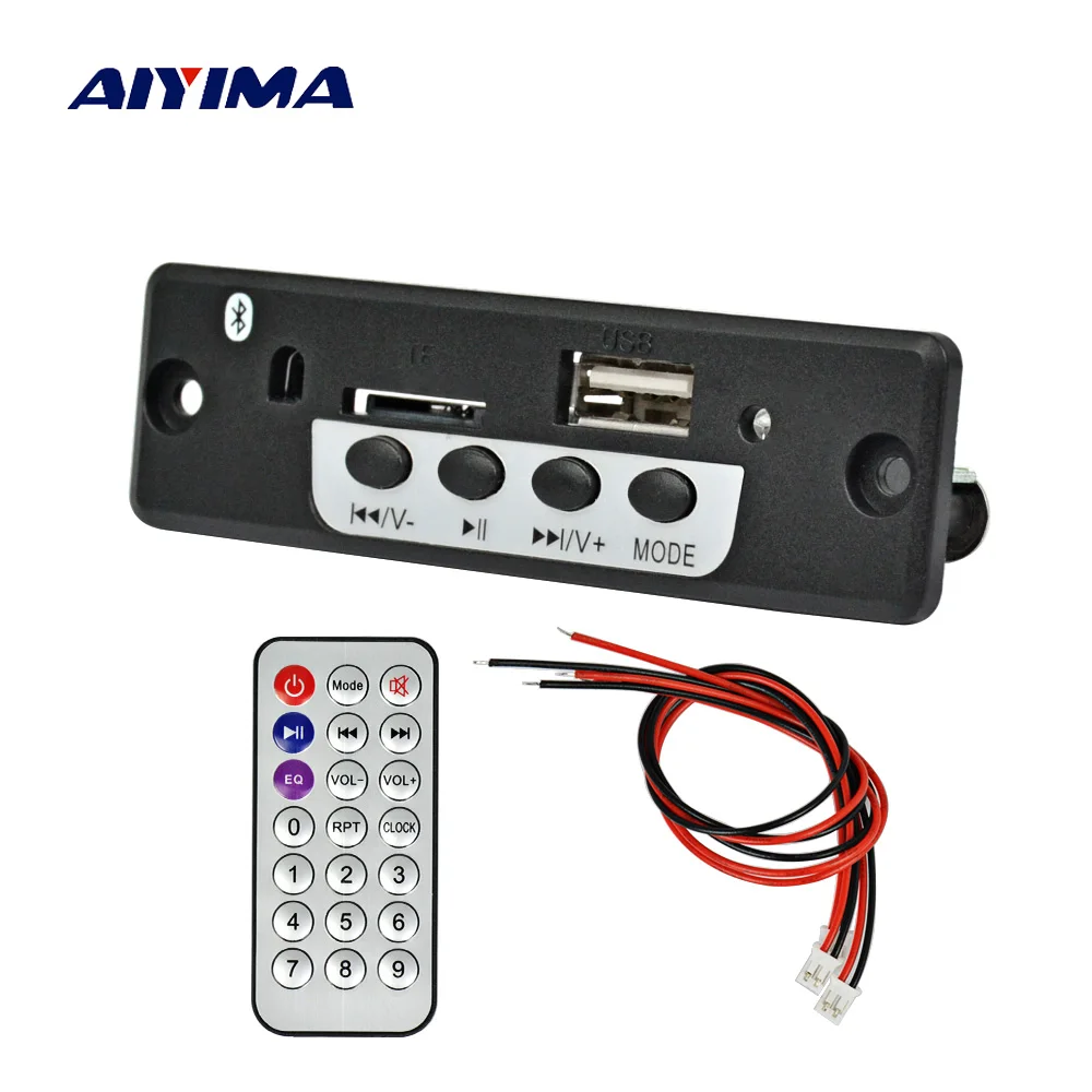 Mp3 аудио декодер AIYIMA Плата усилителя Bluetooth 3 Вт * 2 поддержка U диска FM радио SD