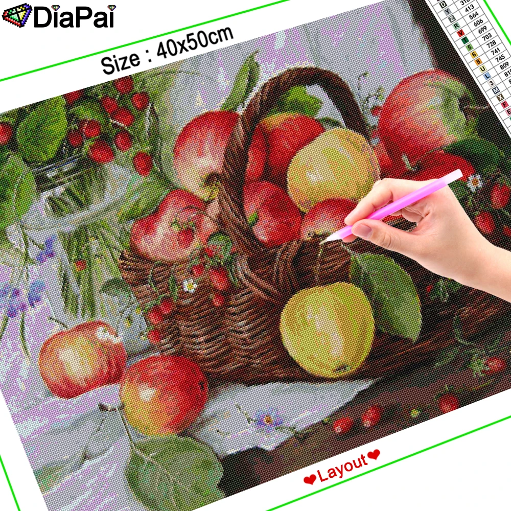 DIAPAI Алмазная картина 5D DIY 100% полностью квадратная/круглая дрель &quotФруктовый
