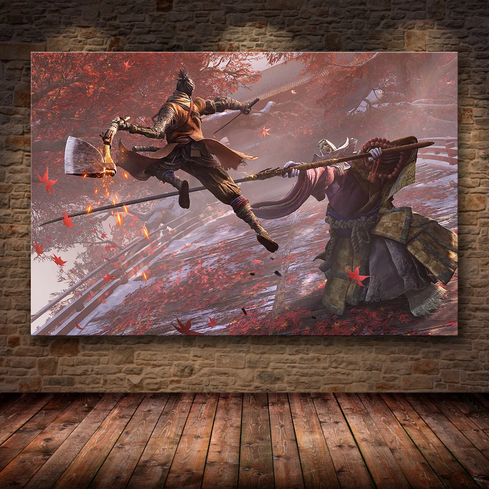07 Без рамы Плакат Украшение живопись Sekiro: Тени умрёт дважды на HD холсте Живопись Искусство - Цвет: 07
