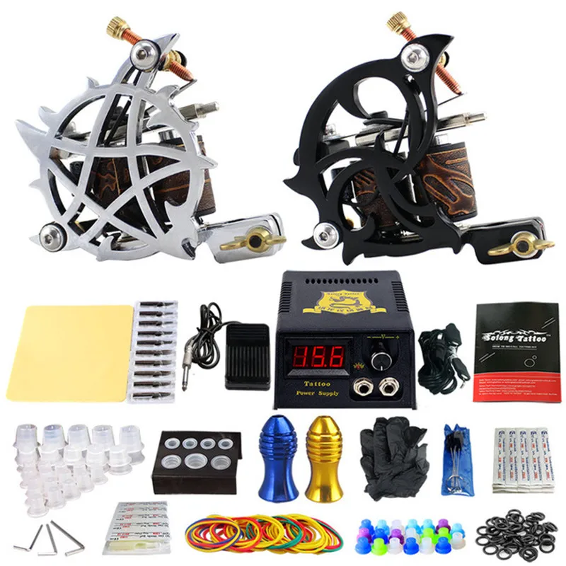 Набор для тату машинки комплект с 2 машинами нанесения лайнера и шейдера блок