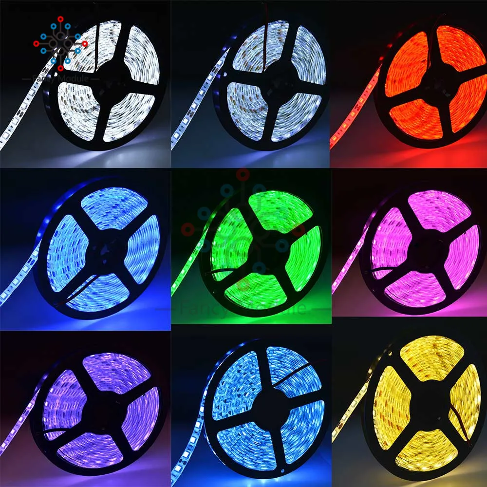 Светодиодная лента SMD5050 уличная Водонепроницаемая монохромная led полоска 12 В 5 м в