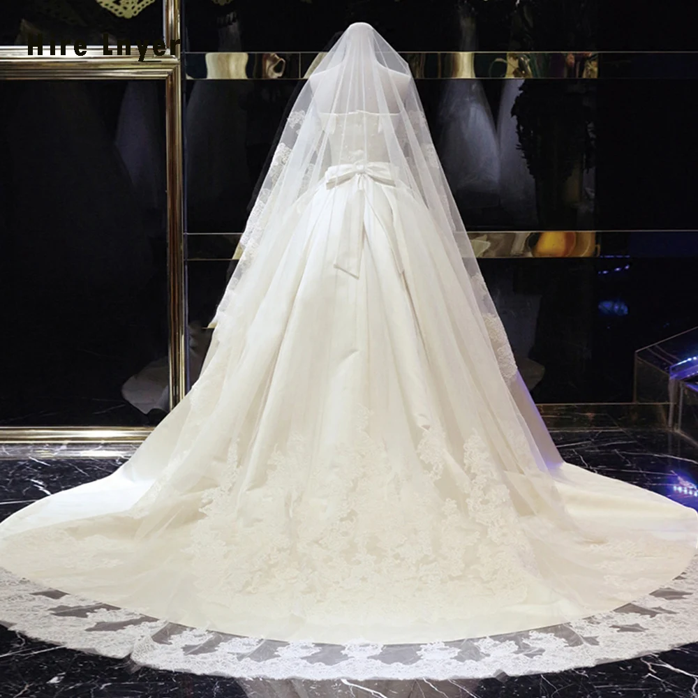 HIRE LNYER Vestido De Noiva французское Атласное Бальное платье с бантом свадебные платья