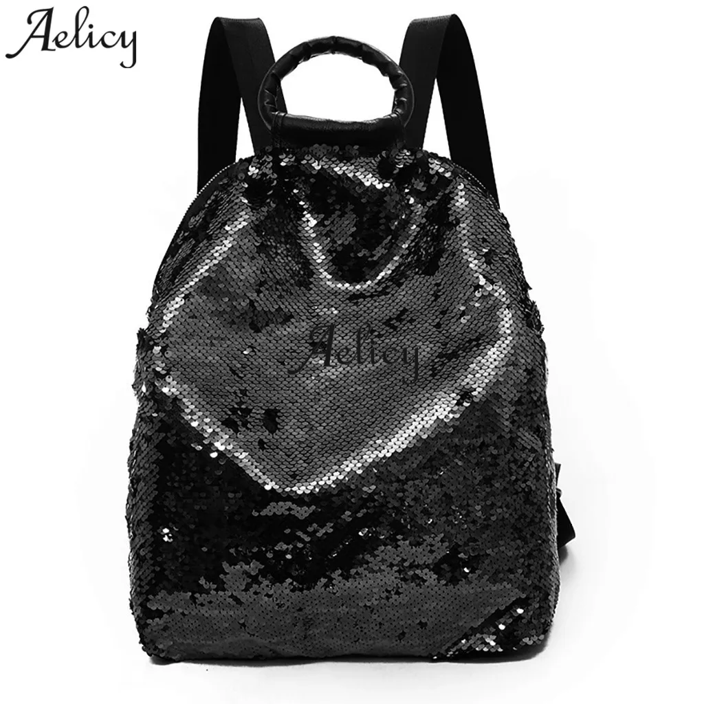 Aelicy блестящие женские рюкзаки с блестками для девочек подростков дорожные сумки