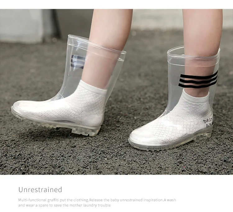 Непромокаемые сапоги для мальчиков и девочек на весну лето осень зиму детская