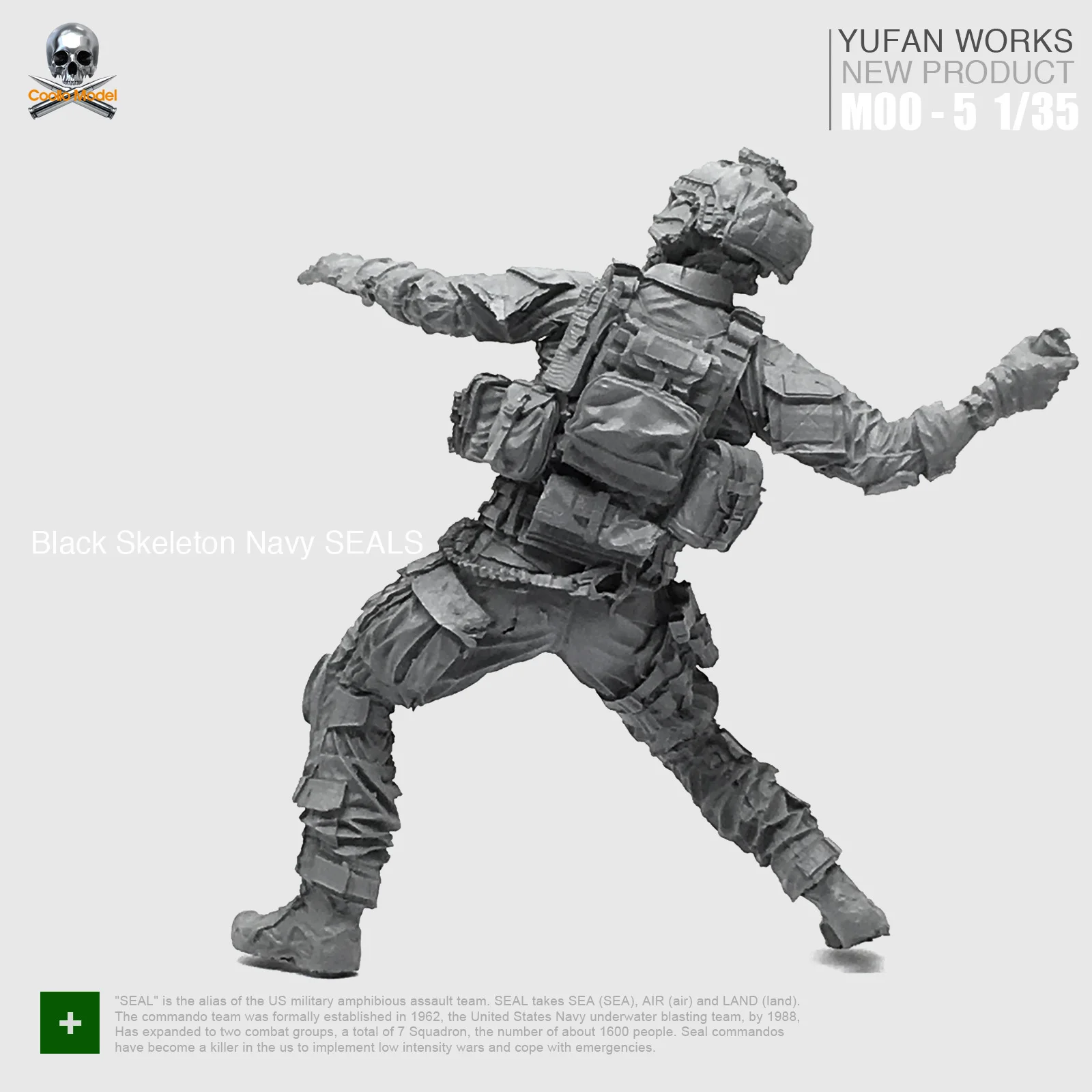 Yufan модель 1/35 Смола собранная фигура солдат США военный тюлень Коммандо Moo-05