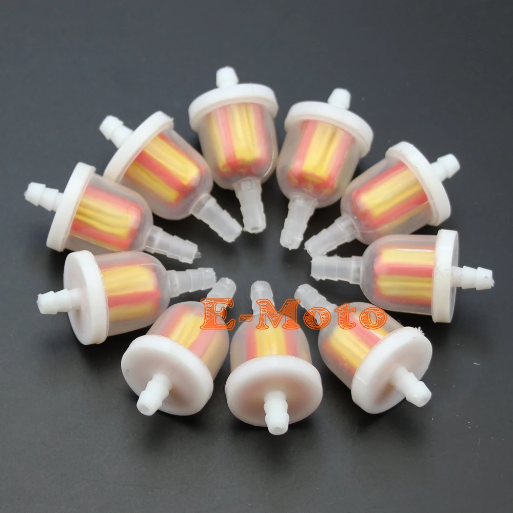 Универсальный бензиновый фильтр для мотоцикла 10 шт. прозрачный встроенный