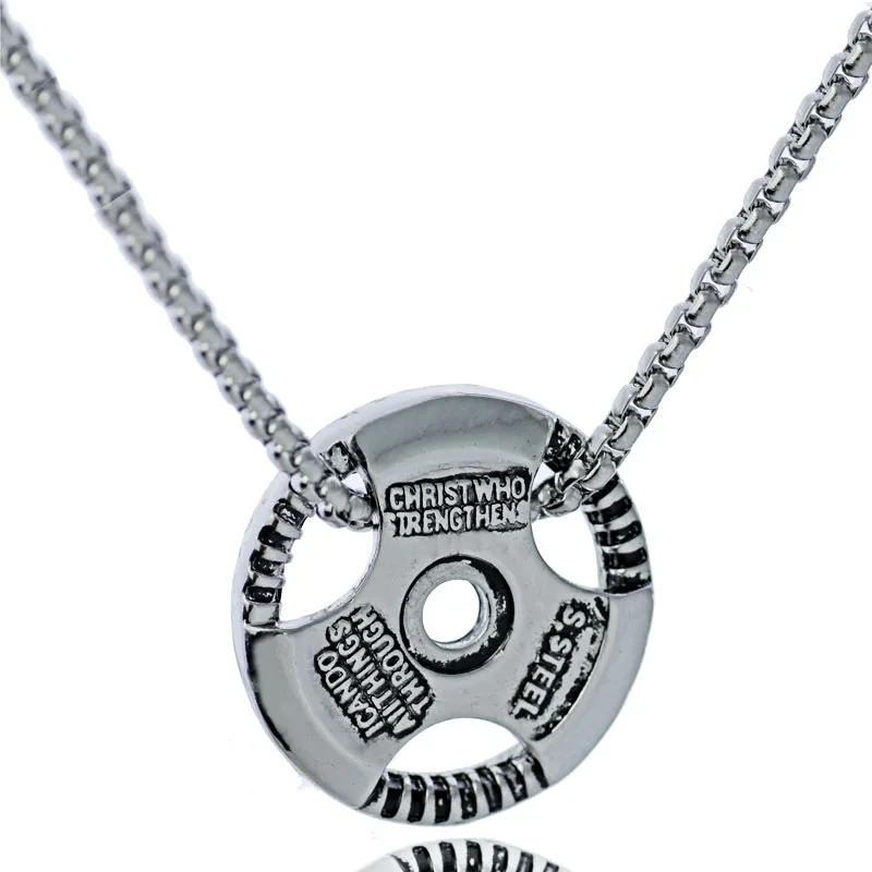 Мужские и женские ожерелья для бодибилдинга тяжёлая атлетика из нержавеющей