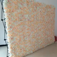 Hot Sale Artificial Peony Rose Flower Wall Wedding Background Flower Panels Window Decoration Many Colors Available 20pcs