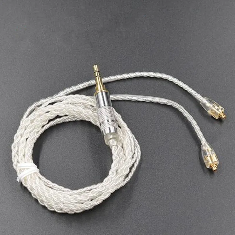 100% Оригинальные KZ MMCX посеребренный кабель 4 core наушники Обновление для Shure Уэстон